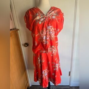 Vintage Handmade Floral Wrap Skirt And Matxhing Top